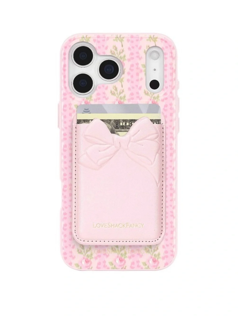LoveShackFancy x Target Case-mate Pink Floral Card Wallet iPhone Case with Bow
